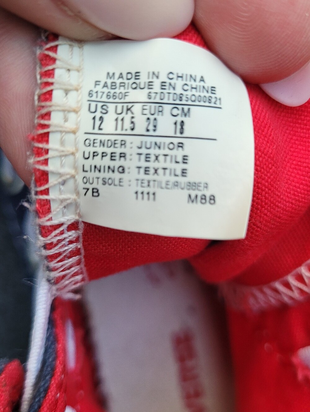 Converse Sneakers All Star High Top Chuck Taylor No Tie Size 12 EU29 - Picture 12 of 14